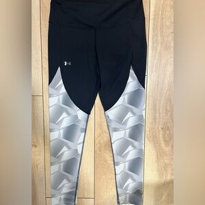 Under Armour Black and Silver Geometric Leggings